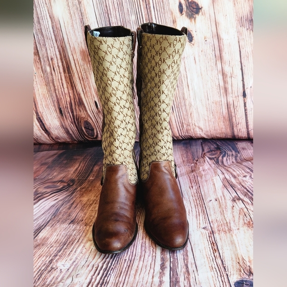 Anne Klein Tan and Brown Western Boots - Picture 2 of 7